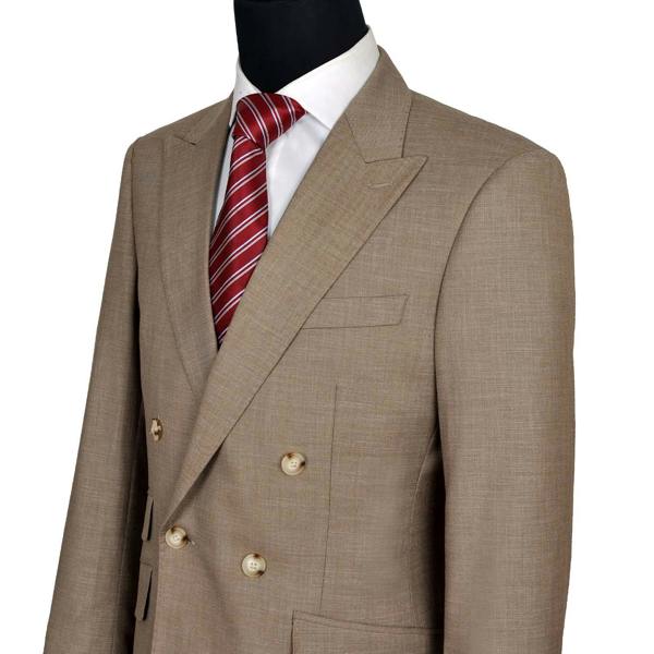 David WeJ Aldo Double Breasted Suit - Beige