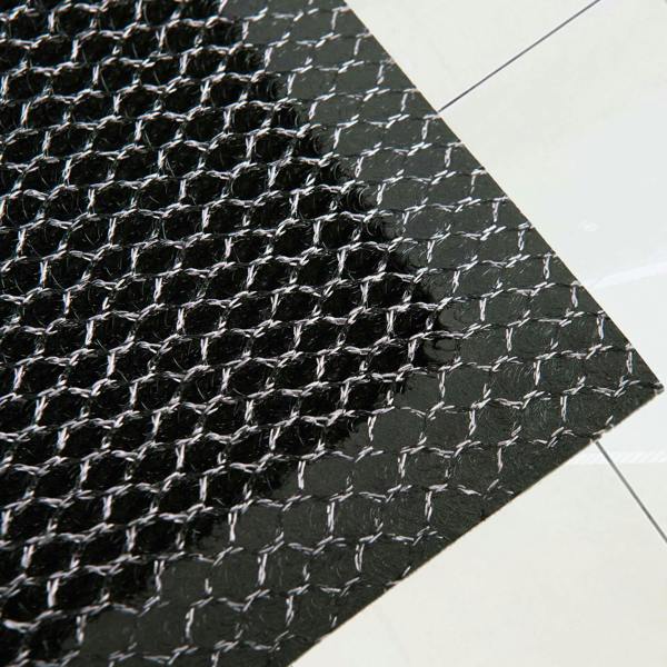 Ultralux Mesh Dirt Trapper Door Mat – Non-Slip Vinyl Indoor/Outdoor Scraper Entrance Mat – Metallic Black & White – Multiple Sizes UMMGR