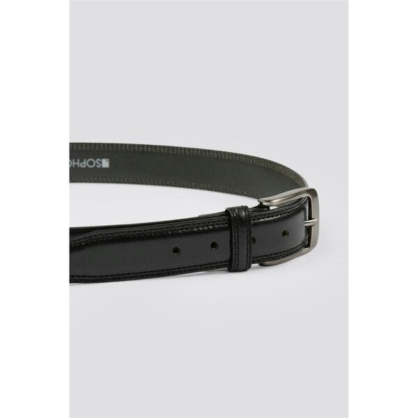 Limehaus Burghley Black Leather Belt
