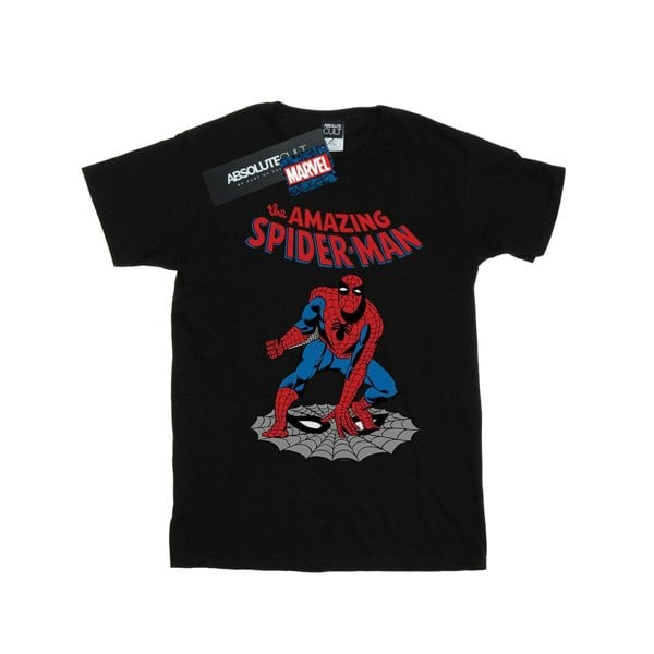 Marvel Womens/Ladies The Amazing Spider-Man Cotton Boyfriend T-Shirt - Black