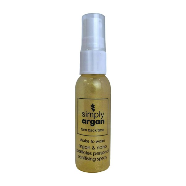 Simply Argan gold argan and nano particle sanitising spray 30ml