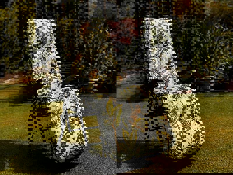 Deluxe Garden Relaxer REPLACEMENT CUSHION ONLY (pattern options available) (H) 99cm x (W) 58cm x (D) 73cm Tropical Green The Garden Furniture Shop