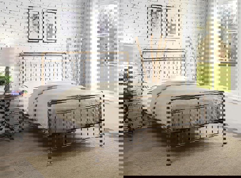 Flintshire Furniture Cilcain King Size 5ft Antique Bronze Metal Bed Frame