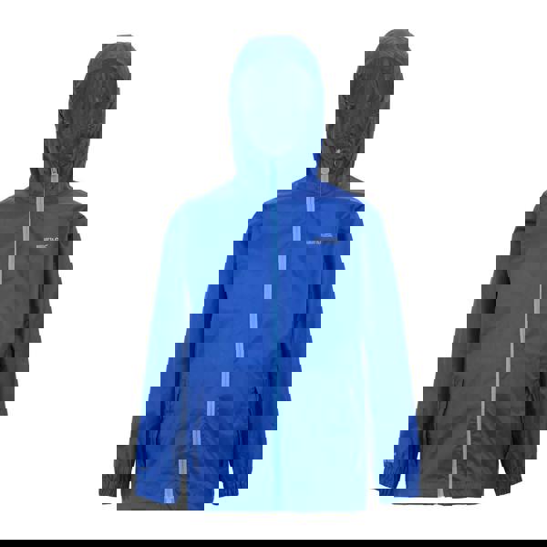 Regatta Great Outdoors Childrens/Kids Pack It Jacket III Waterproof Packaway Black - Olympian Blue/Elysium Blue - 