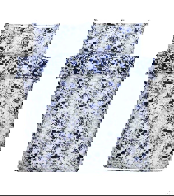 Rapport Home Gothic Skulls White Duvet Cover Set