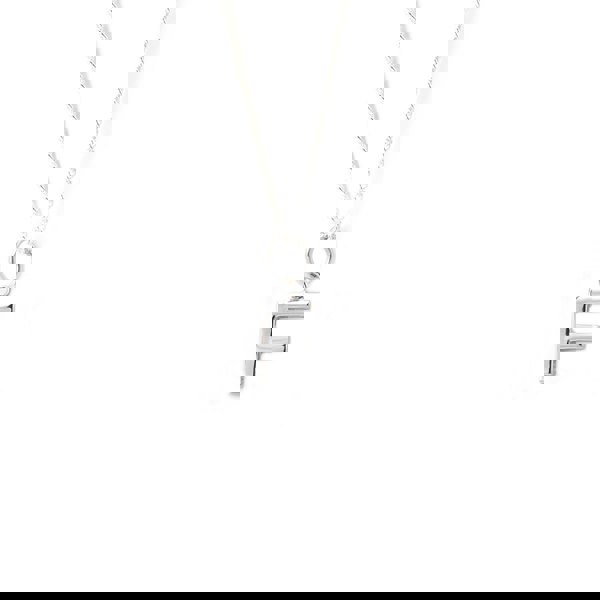 Say It With Dainty Block Initial Necklace - Sterling Silver