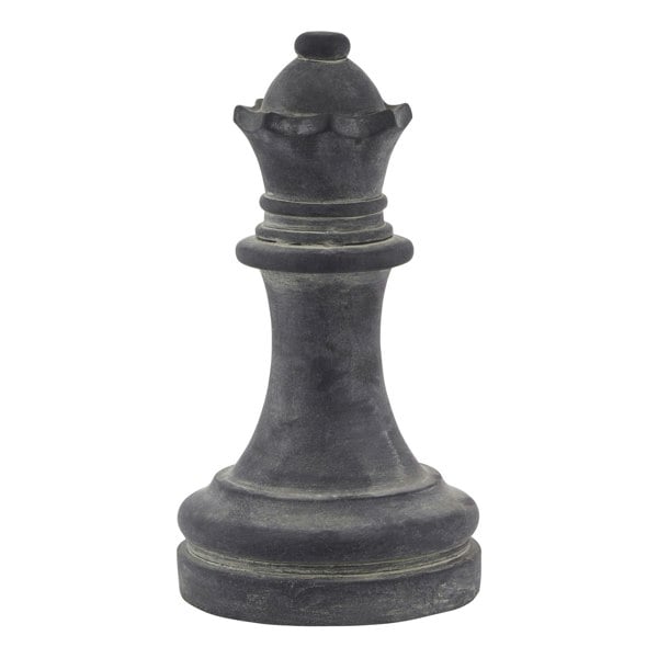 Hill Interiors Amalfi Queen Chess Piece Decoration - Grey