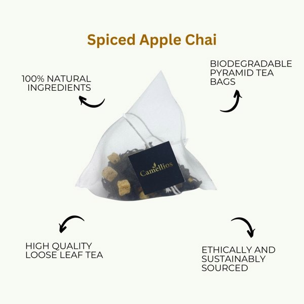 Camellios Spiced Apple Chai - Pyramid Tea Bags