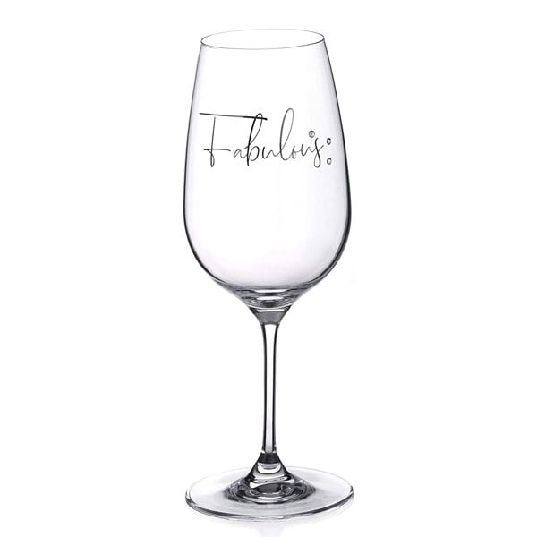 Diamante Fabulous Wine Glass – Embellished with Swarovski Crystals - Singe Glass