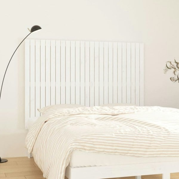 Berkfield Wall Headboard White 159.5x3x110 cm Solid Wood Pine