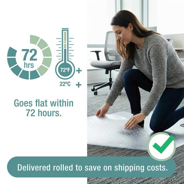 Floortex Cleartex® TrYlok® PVC Chair Mat Low Pile Carpets