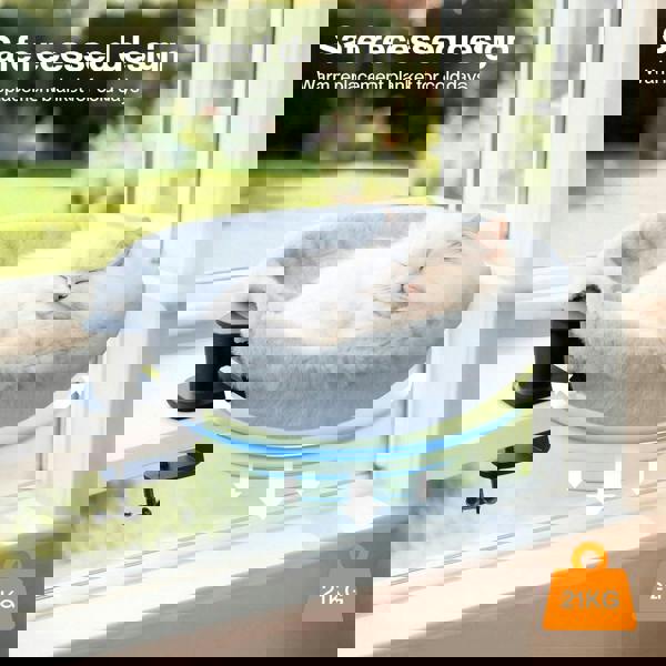 Skylos Cat Bed for Desk 360° Rotating Sturdy Hammock Plush Mesh Hold 21kg Indoor