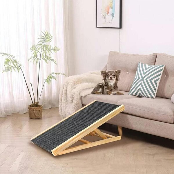Havendro Adjustable Heights Dog Pet Ramp Foldable Stairs Non-Slip Ramp for Car Bed Sofa