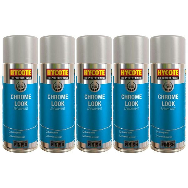 Hycote 5X Hycote Chrome Look Spray Paint 400ml
