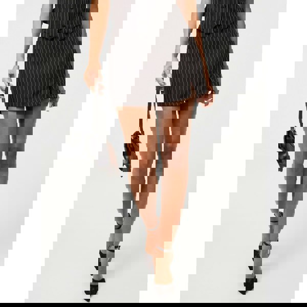 Pink Vanilla Pinstripe Skort Slit Front Skirt