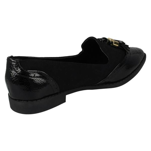 Spot On Ladies Spot On Slip On Brogues