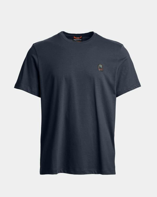 Parajumpers Mens Patch T-Shirt - Blue Navy 316, front