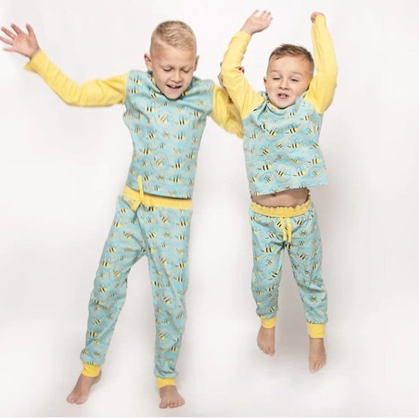 Luca and Rosa Busy Bees Boys Jersey Pyjamas