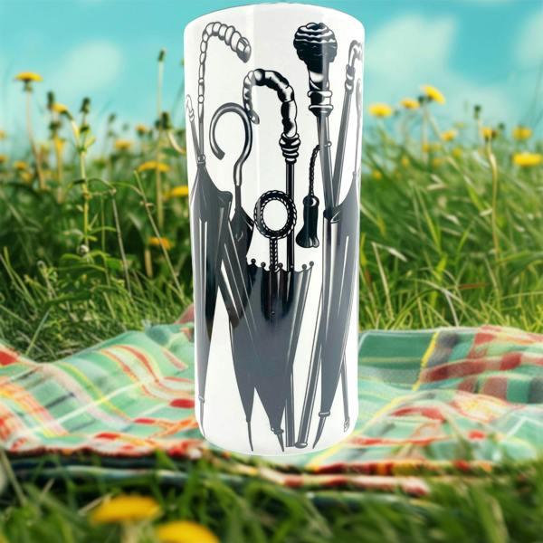 18" ROUND BLACK & WHITE UMBRELLA STAND