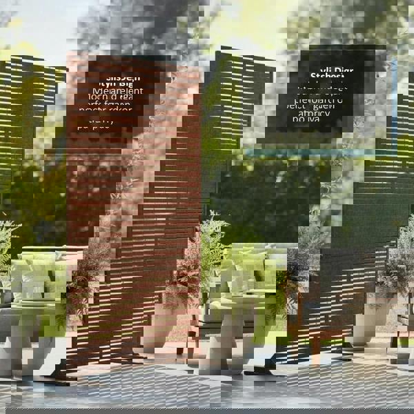 Nicoman Metal Indoor/Outdoor Privacy Screen 90cm x 180cm - Slats