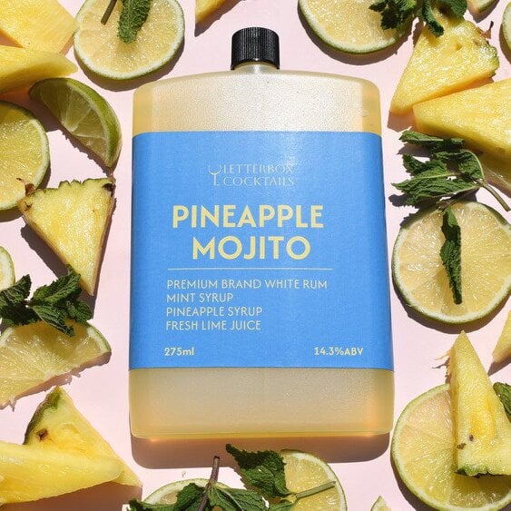 Letterbox Cocktails Pineapple Mojito Mini Cocktail | Premium Letterbox Cocktail Gift (100ml)