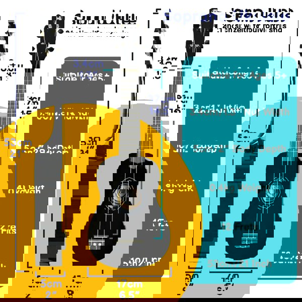 A-Star Soprano Ukulele With Bag Ukuleles#Colour_Black
