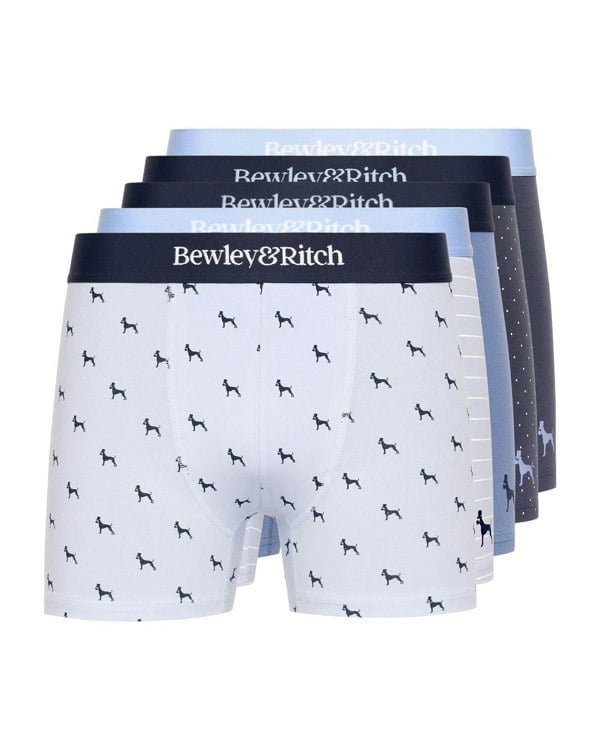 Bewley & Ritch Mirador Boxers 5pk Blue Mix