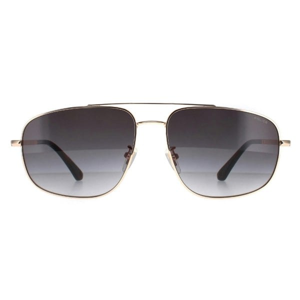 Police Sunglasses SPLE04 0300 Shiny Total Rose Gold Smoke Gradient