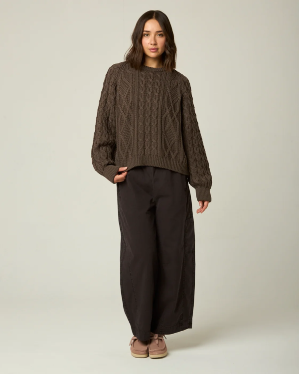 Peregrine Beckett Cable Knit Crew Jumper