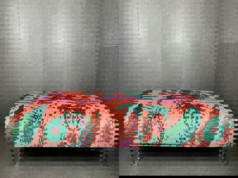 ISTOOLS Premium Lynx Dragon Velvet Footstool Ottoman – Handmade in the UK