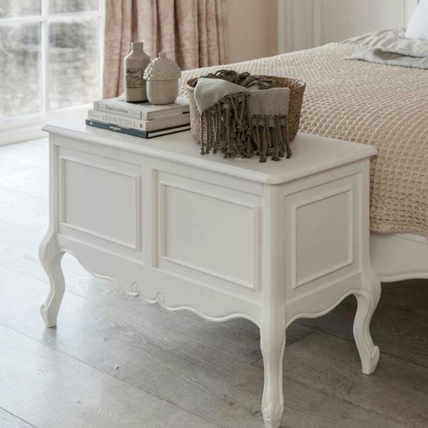 Statement Furniture Juliette Wooden Carved Blanket Box French Bedroom Storage Assembled