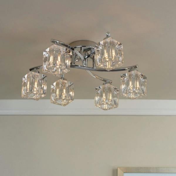 Pagazzi Lighting Coraline 6-Light Polished Chrome Semi-Flush Ceiling Light