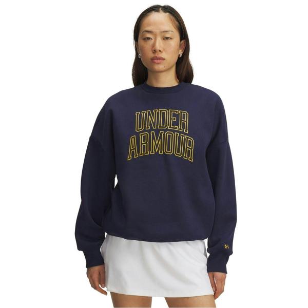 Under Armour Womens/Ladies Varsity Sweatshirt - Navy/Gold - 
