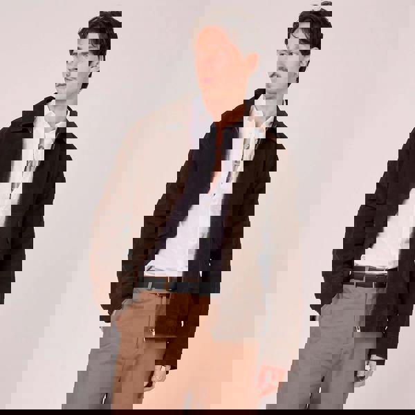 Barneys Originals Men's Brown Suede Bomber Jacket