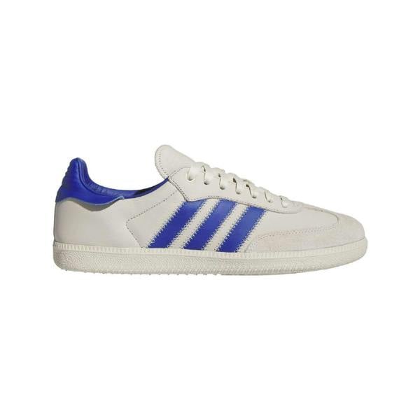 Adidas Mens Humanrace Samba 3 Stripes Leather Trainers - White/Blue - 