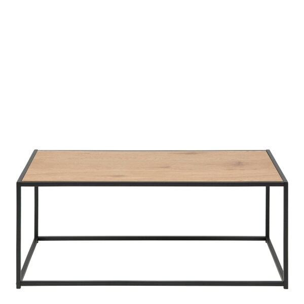 Wyld Haus El Paso Black Metal Frame and Wild Oak Veneer Coffee Table