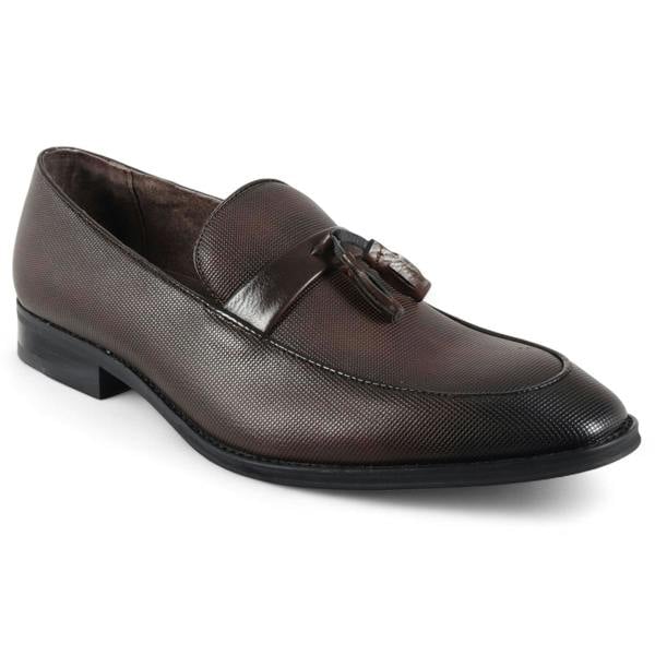 Dolcetto Men's Brown Classic Tassel Loafers Formal Shoes