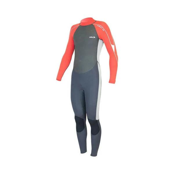 Alder Impact Junior 3/2 Full Length Kids Wetsuit - Red