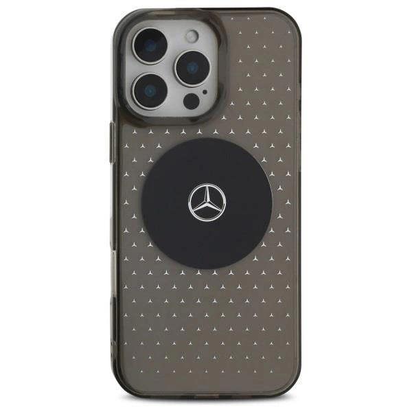 Mercedes MB Case Star Pattern Case for iPhone 16 Pro 6.3" Black - MEHMP16L23HCPK