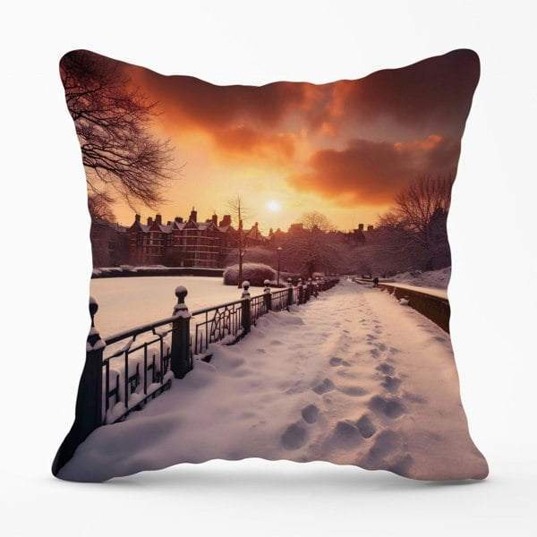 Warren Reed A Snowy Walk In London Cushions