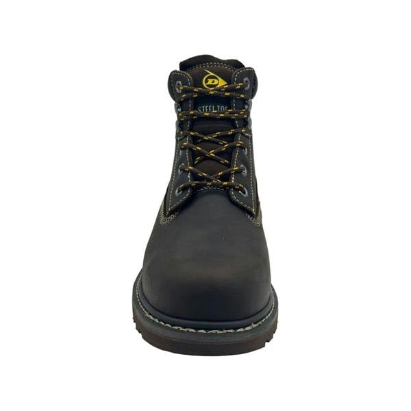 Dunlop Mens Nevada Leather Steel Toe Cap Safety Boots - Brown - 