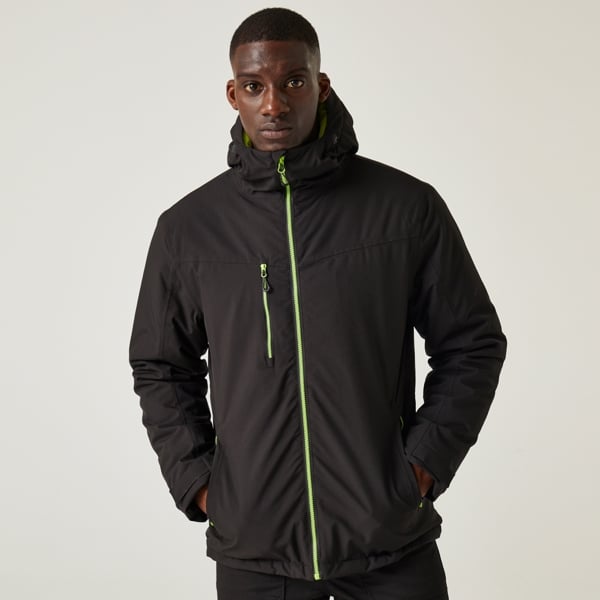 Regatta Men's Navigate Insulated Waterproof Jacket - Black/Lime Green