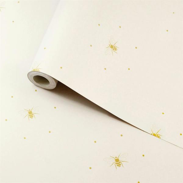 Sophie Allport Bees Silhouette Cream & Ochre Wallpaper image 3