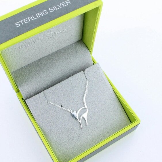 Reeves & Reeves Sterling Silver Snooty Cat Necklace