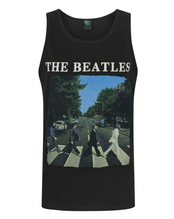 The Beatles Mens Black Band Members Vest