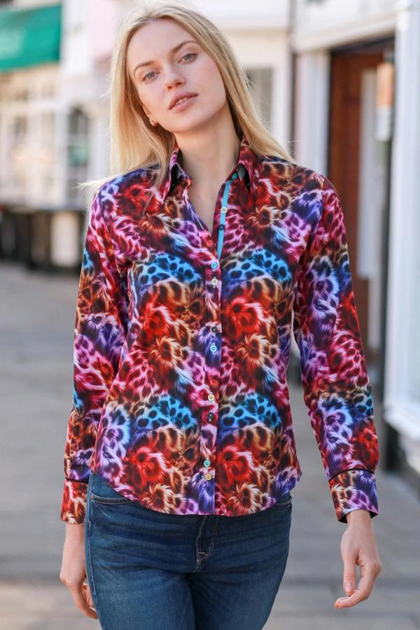WILDFIRE MIRAGE WOMENS PRINT SHIRT - Premium Men's Patterned Shirt by Claudio Lugli | Bold Design, Tailored Fit, Best Printed Shirts
