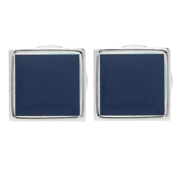 Hugo Boss Enamelled Square Cufflinks - Blue - 