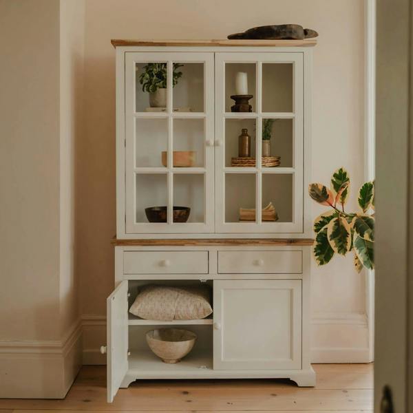 Statement Furniture Florence Glass Door Display Cabinet Large Dresser Assembled