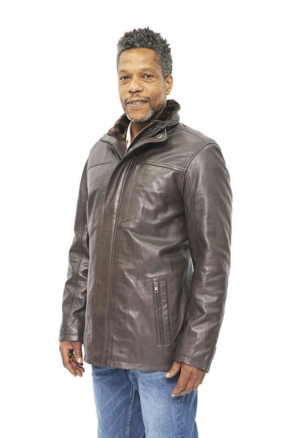 Infinity Leather Mens Leather Mid Length Coat-Hanoi