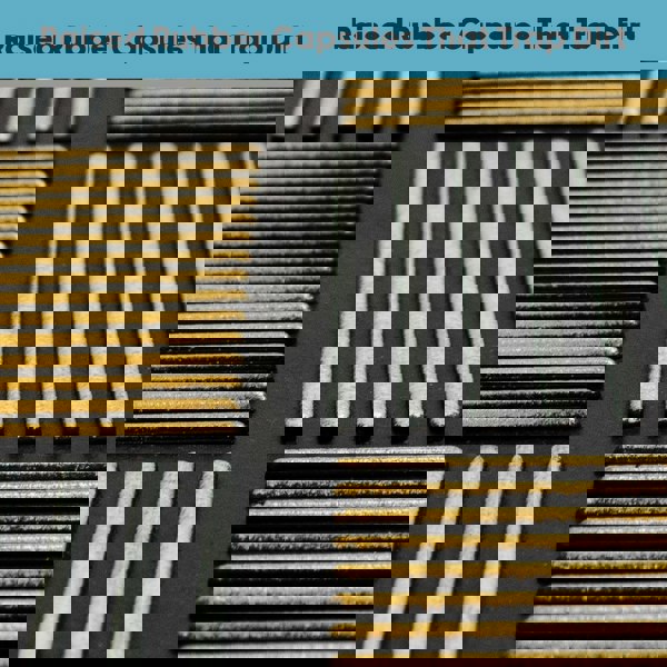 JVL Platina Scraper Rubber Doormat, 40x70cm, Silver/Gold